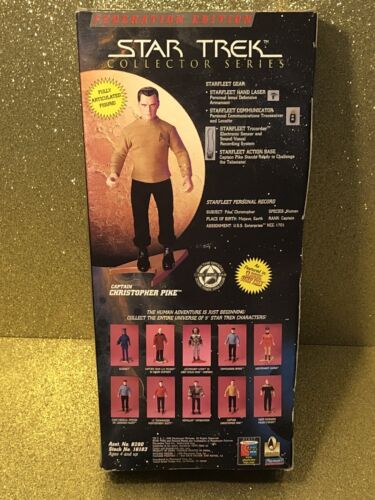 Playmates Star Trek CHRISTOPHER PIKE~ 9” Action Figure Federation Edition~ MIB - Picture 2 of 4