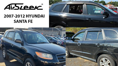 Fits 07-12 Hyundai Santa Fe Window Visor Vent Rain Guard Sun Wind Shade 4PCS