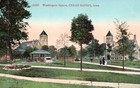 Postcard IA Cedar Rapids Iowa Washington Square Divided Back Vintage PC L6065