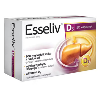 ESSELIV D3 50 KAPS. GESUNDE LEBER Kurkuma-Extrakt VERDAUUNG DARM