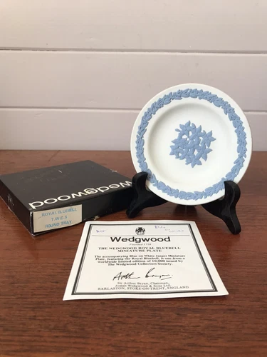 Vintage Wedgwood Jasperware Small Tray Royal Bluebell Made In England