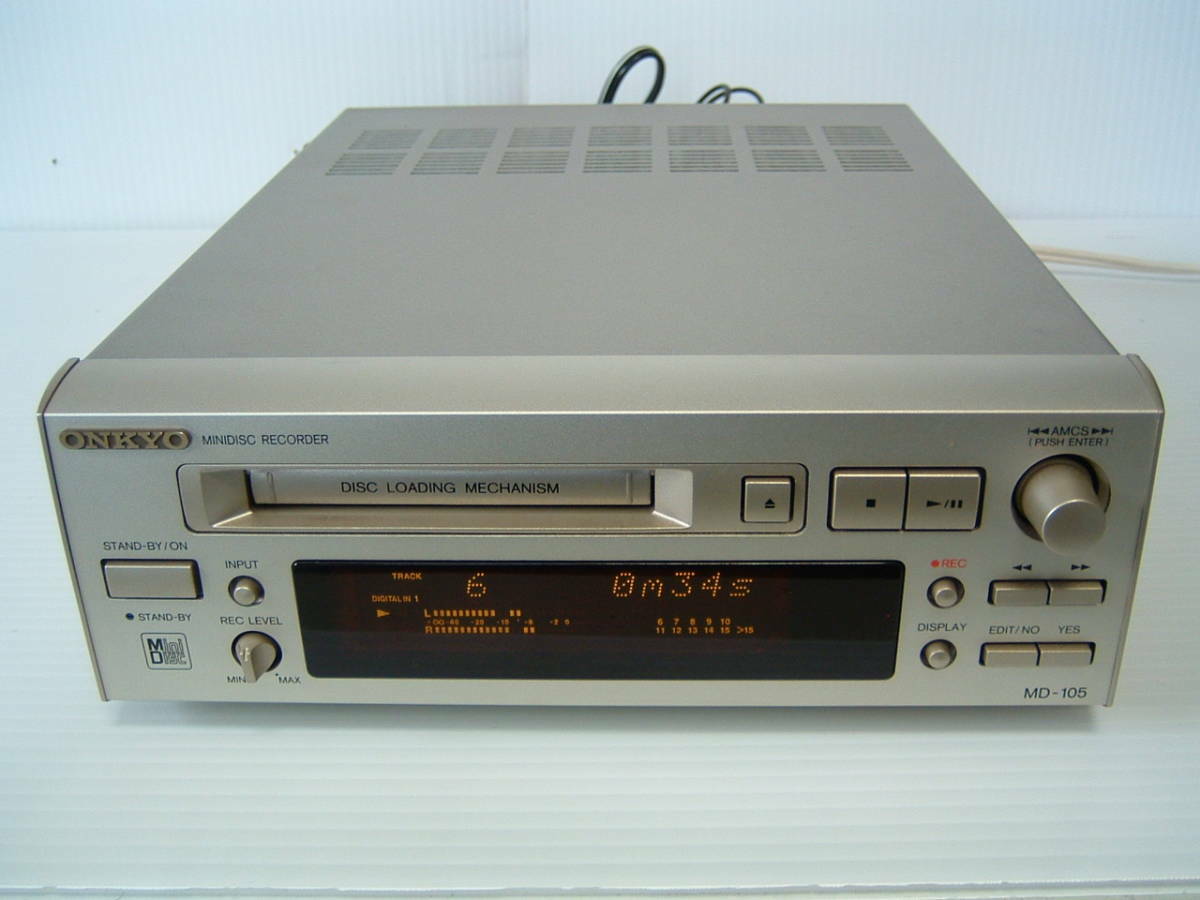 ONKYO MD-105TX ミニディスクレコーダー ONKYO MD-105TX MD Mini Disc Recorder High Speed Audio MD