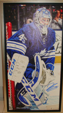 Toronto Maple Leafs Jonathan Bernier Signed NHL Autographed 14x28 Canvas Hockey