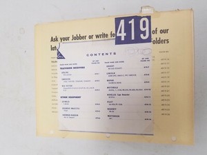 Vintage Howard Sam's Potofact Servicer Set 419 Nov. 1958