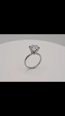 5.00 Ct G VS1 Round Solitaire Platinum Lab Grown Diamond Ring IGI 