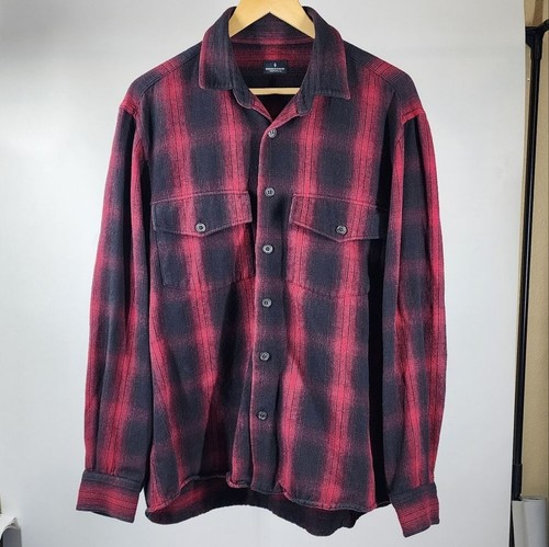 Marcelo Burlon Milan Eagle Flannel Plaid Shirt Wool Blend XL - Picture 2 of 7