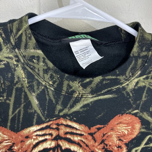 Vintage Radical Nature Tiger Sweatshirt Mens Medium XL All Over Front Print - Picture 5 of 21