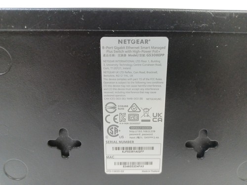 Netgear GS308EPP 8 Port PoE+ Gigabit Ethernet Switch - No PSU - Picture 6 of 6