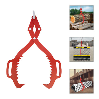 Heavy Duty 2 Claw Timber Log Lifting Logging Tongs Grabber Tong 30'' Claw Hook
