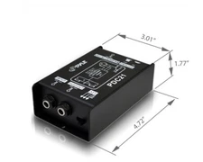 Premium Direct Injection Audio Box Passive DI Unit Hum Eliminator w/ Input New