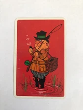Gent Man Go Fishing Tobacco Vintage 70s Valentine Newsagent Kids Art Swap Cards