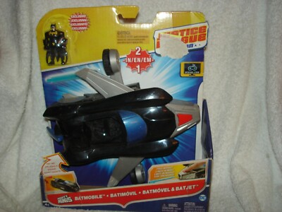 MIGHTY MINI'S CONVERTIBLE BATMOBILE TO BATJET + MINI BATMAN FIGURE: AGE 4+  NEW