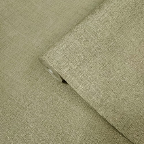 Rose Tan faux sisal grass sackcloth distressed fabric textured modern wallpaper - Picture 1 of 12