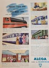 Alcoa Aluminum Railroad Railway Train Magazine Picture Ad Vtg Wall Art Decor 