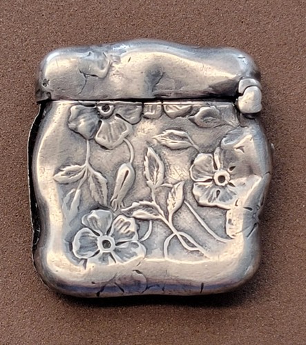 VINTAGE UNGER BROTHERS CHATELAINE STAMP CASE LOVES DREAM CHERUB STERLING (USED) - Picture 2 of 13