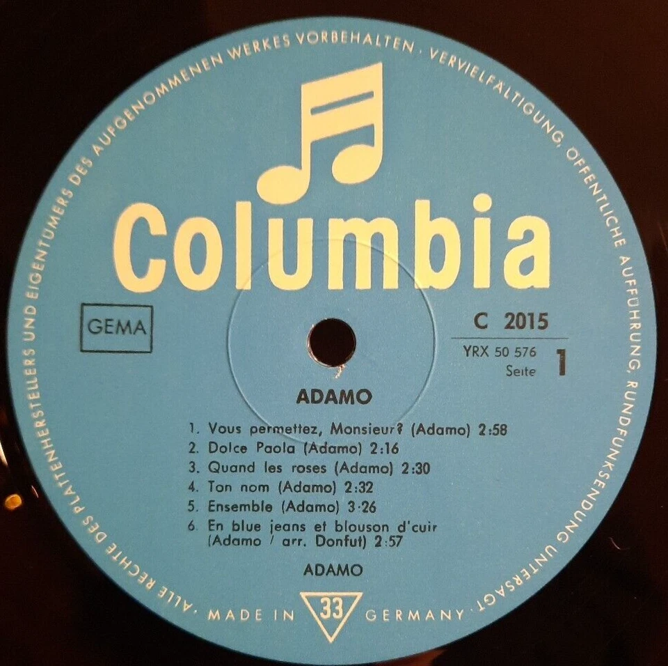 ADAMO-EDITION 2000 (2 x VINYL ALBUM) COMPILATION COLUMBIA C2015/16 VG+/VG IMPORT - Image 4 of 4
