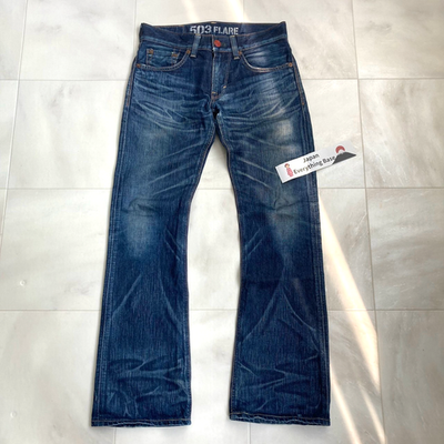 00s Edwin Blue Trip 503 Bootcut Flare Jeans Archive Y2K Grunge 