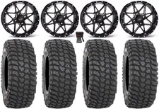 ITP Tornado 15" Wheels Black 32" XCR350 Tires Yamaha Viking Wolverine