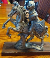 KNIGHT IN ARMOR on HORSE STATUE