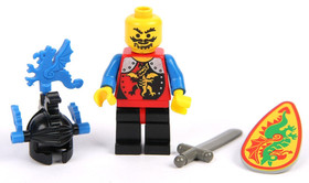 LEGO Minifigure Castle Dragon Knight Master Shield Sword Blue Plumes cas236 6105