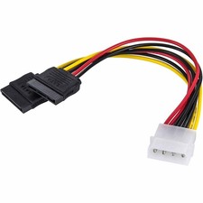 Splitter Cable Molex Ide 4 Pin to 2 x Sata Power Adapter