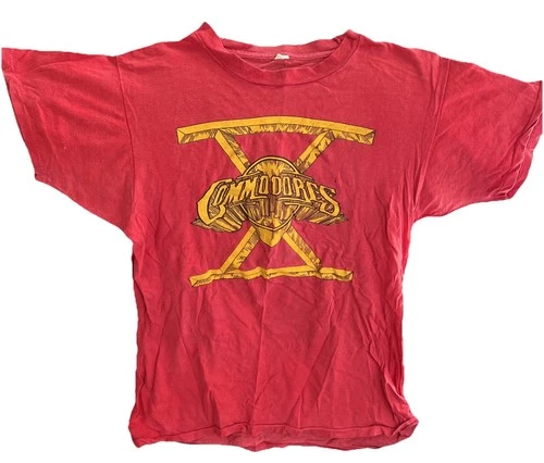 Original Commodores North American Tour Shirt R 1980s vintage concert t-shirt, vintage, size L, single stitch, B+ condition