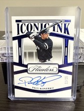 Paul Konerko 2024 Flawless Emerald Green Iconic On-Card Ink Signed Auto #4/15 