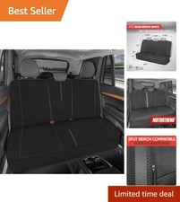 Easy Install Waterproof Rear Bench Seat Protector - Neoprene Beige Stitching