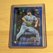 2025 Topps Chrome Update Mason Fluharty RC Blue Lava /150 Color Match