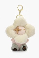 Plush Clover Teddy Bag Charm Keyring &ndash; Luxe Handbag Accessory &ndash; Super Cute!