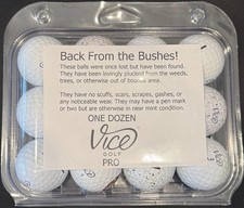 Vice Pro Used One Dozen Mint Condition Golf Balls