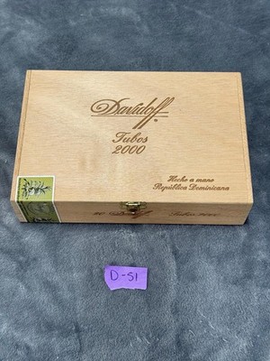 Davidoff Signature 2000 Tubos Empty Wooden Cigar Box 9 x6 x2 