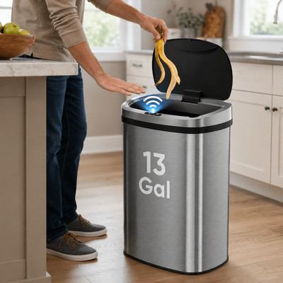 13-Gallon Automatic Trash Can