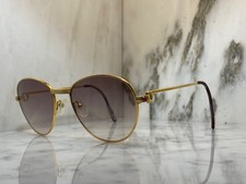 occhiale da sole Cartier Vintage donna con lenti originali placcato oro 