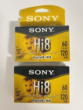 2-Sony Hi8 60 min Digital 120 min Hi8 HMP Cassette Tapes New Sealed