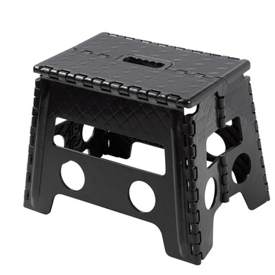 Mainstays 1-Step Folding Step Stool   300 lb Capacity, Slim 12'' Plastic Stool