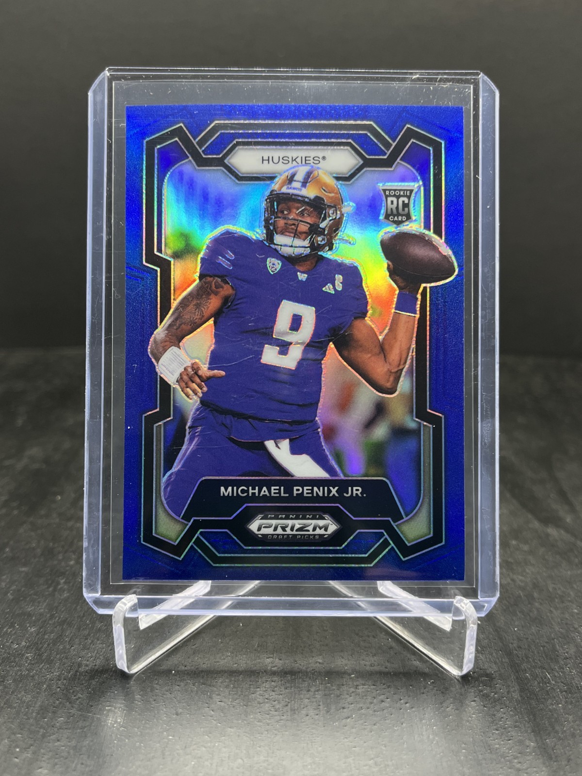 2024 Panini Prizm Draft Football Michael Penix Jr. RC Rookie Blue 086/199 #101