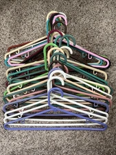 Tubular Clothing Hangers With Hooks Lot Of 24 Variety Colors