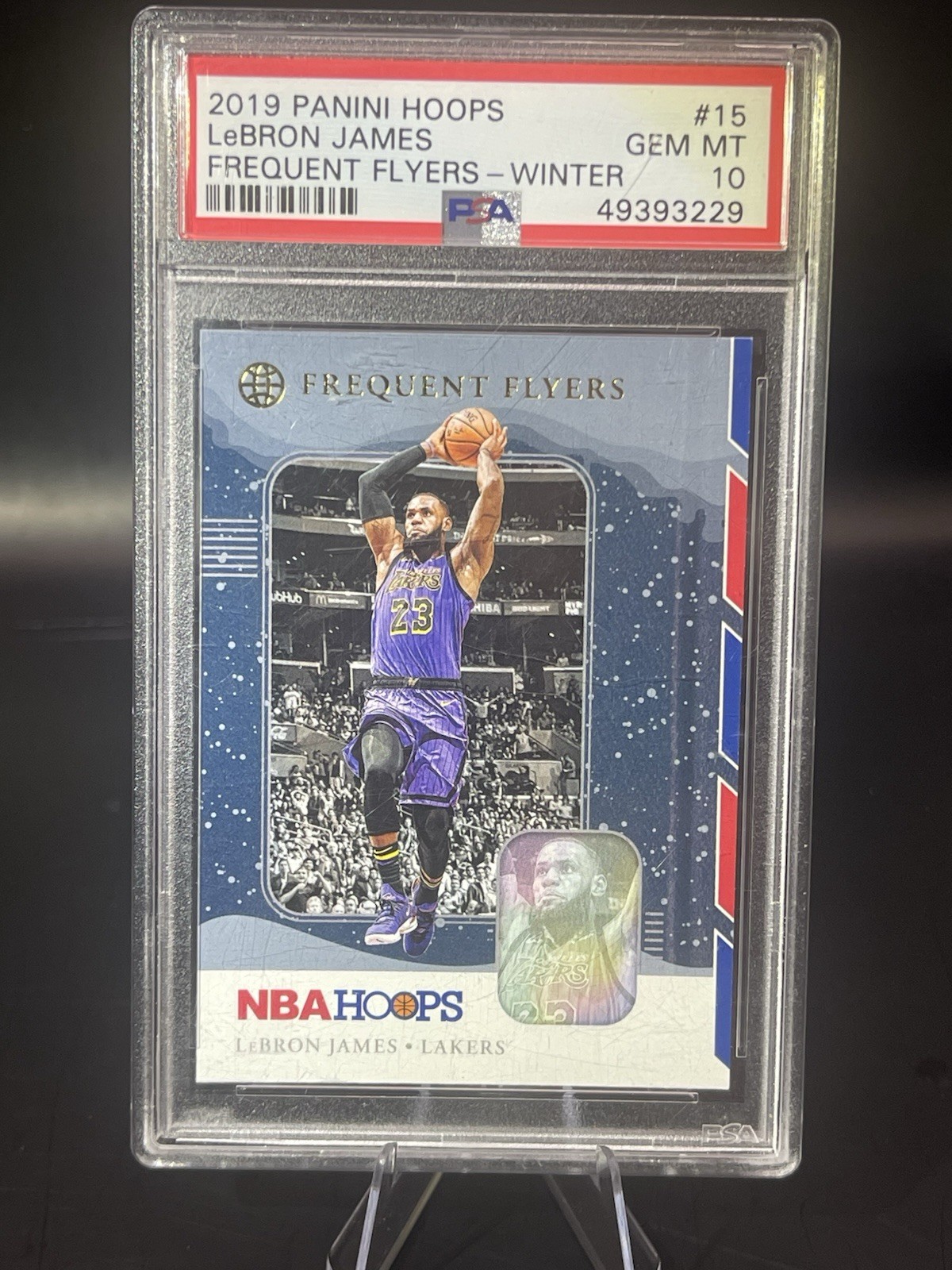 2019 Hoops Lebron James Frequent Flyers - WINTER #15 - PSA 10 LOW POP