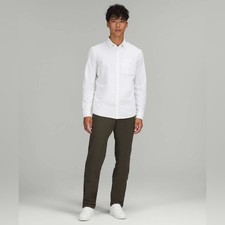 Lululemon Commission Long Sleeve Shirt in White Size Medium.