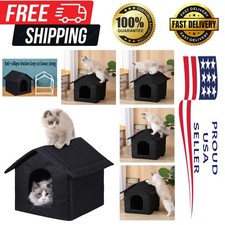 Cottage-Style Waterproof Pet House for Indoor and Outdoor Use - Large Size