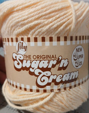 1 Super Size Skein Lily Sugar n Cream Cotton Yarn Color Cream 200 Yds 4 OZ