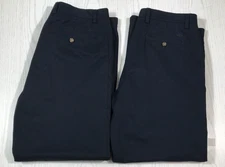 Dockers Classic Fit Chino Pants Men 38x30 Blue Cotton Flat Front Preppy Lot Of 2