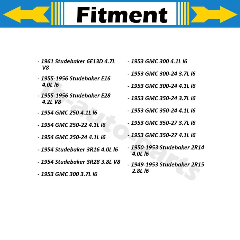 Manguera de freno delantera 2x para Studebaker State President 1940 Foto 4 de 4