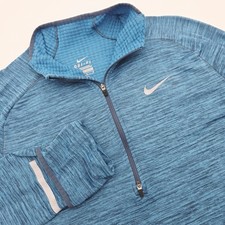Nike Dri Fit Therma FIT Half Zip Men  s Large Blue Running Top 683906-461 Read
