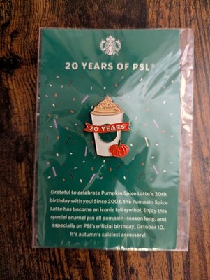 2023 STARBUCKS Limited Edition 20 Years of PSL Pumpkin Spice Latte Enamel Pin