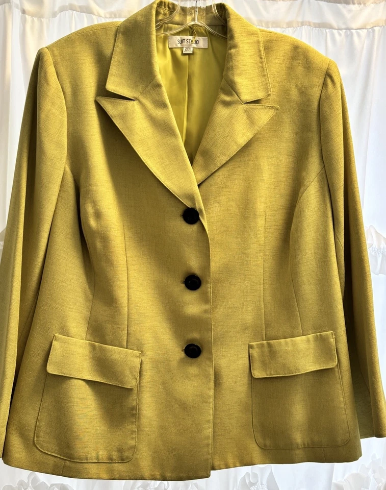 Traje de 2 pantalones verdes Suit Studio para mujer talla 24 Foto 2 de 4