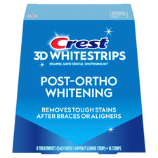 Crest 3D Whitestrips Post-Ortho Whitening 16 Strips Exp 12/2027