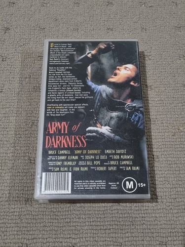 Army Of Darkness (VHS, 1993) PAL Rare - Very Good Condition - Picture 3 of 6