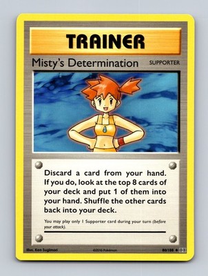 TCG Pokemon Karte Misty's Determination 80/108 Englisch Ken Sugimori Evolutions